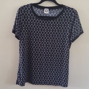 Anne Klein Short Sleeve Top, Medium
